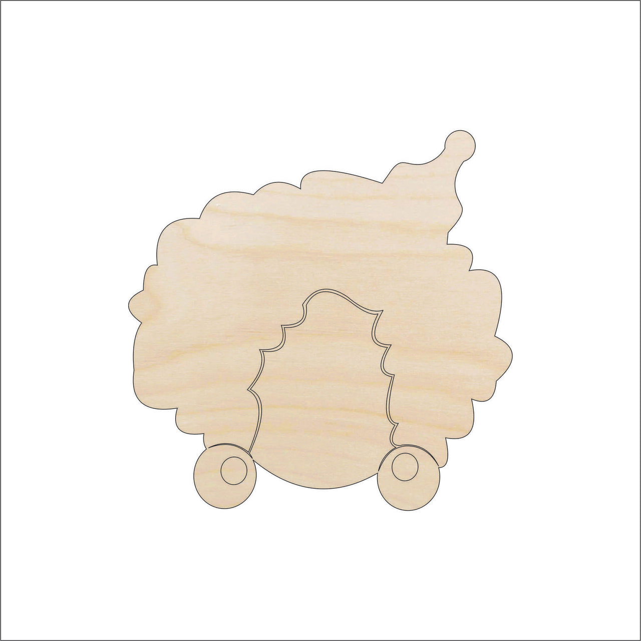 Woman Wood Craft Shape - Laser Cut Baltic Birch Unfinished DIY Wood Art Supplies PPL82 - The Wood Shape Store
