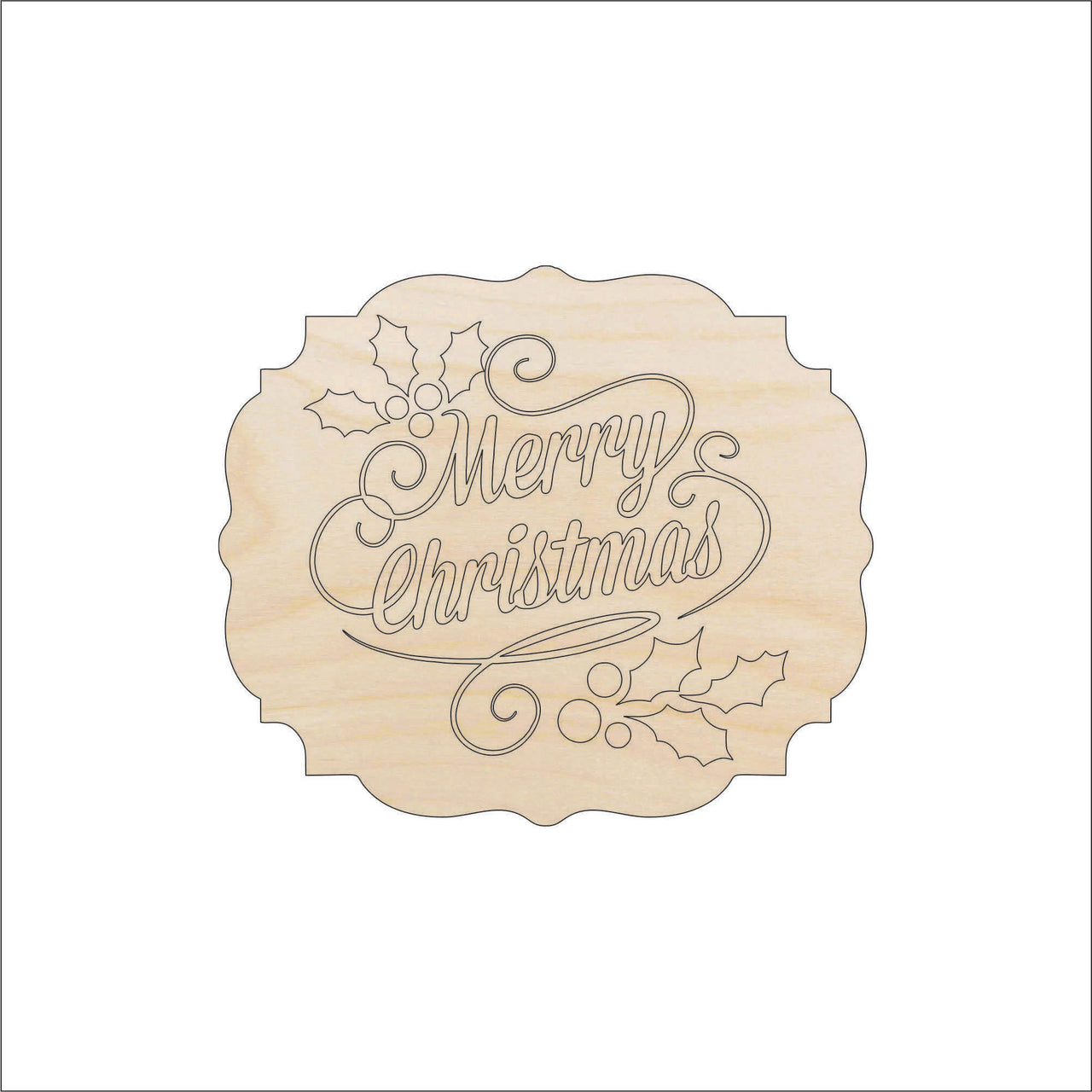 Christmas Wood Craft Shape Laser Cut Out & Unfinished DIY Craft Supply XMS278 - The Wood Shape Store