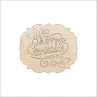 Christmas Wood Craft Shape Laser Cut Out & Unfinished DIY Craft Supply XMS278 - The Wood Shape Store