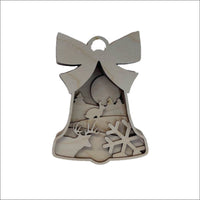 Deer 3D Laser Cut Ornament – Baltic Birch Wood Craft Supplies | DIY Wood Ornament Kit AN40 - The Wood Shape Store