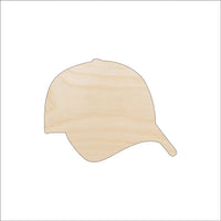 Baseball Hat Wood Craft Shape - Laser Cut Baltic Birch Unfinished DIY Wood Art Supplies SPT617 - The Wood Shape Store