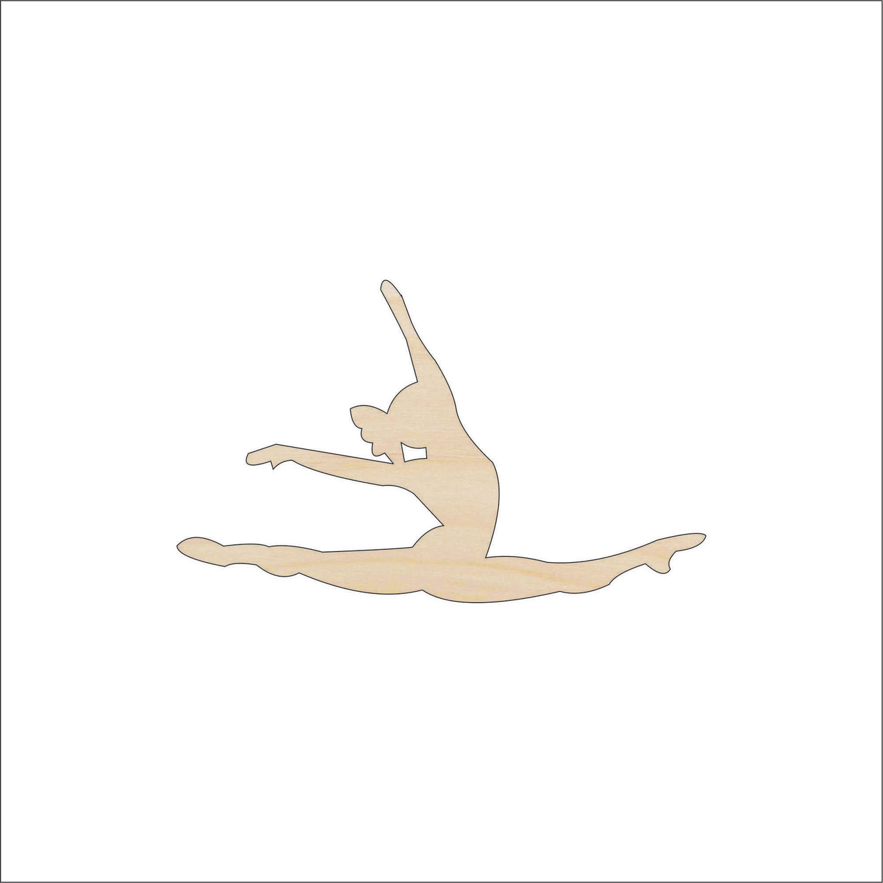 Dancer Wood Craft Shape - Laser Cut Baltic Birch Unfinished DIY Wood Art Supplies SPT649 - The Wood Shape Store