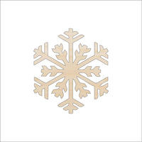 Snowflake Wood Craft Shape - Laser Cut Baltic Birch Unfinished DIY Wood Art Supplies SNW49 - The Wood Shape Store