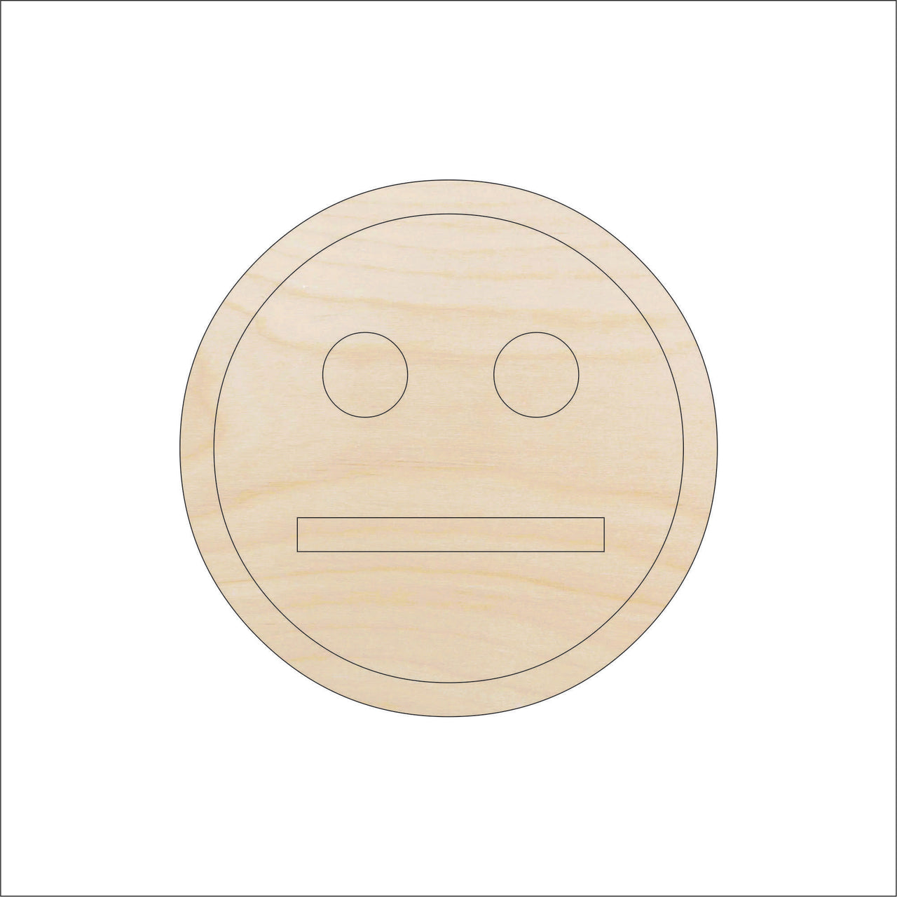Face Wood Craft Shape - Laser Cut Baltic Birch Unfinished DIY Wood Art Supplies SGN8 - The Wood Shape Store