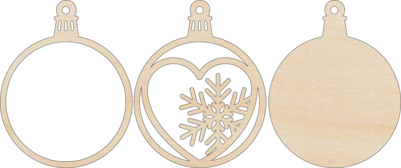 Heart 3D Laser Cut Ornament – Baltic Birch Wood Craft Supplies | DIY Wood Ornament Kit XM13 - The Wood Shape Store