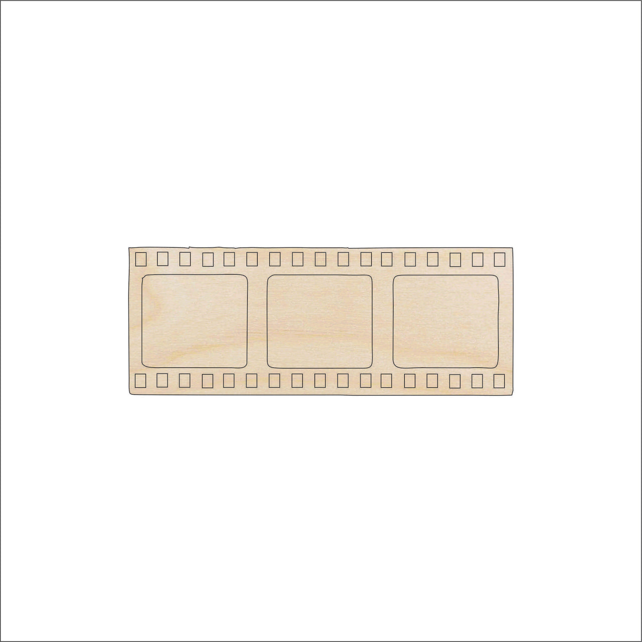 Film Wood Craft Shape - Laser Cut Baltic Birch Unfinished DIY Wood Art Supplies MVE7 - The Wood Shape Store