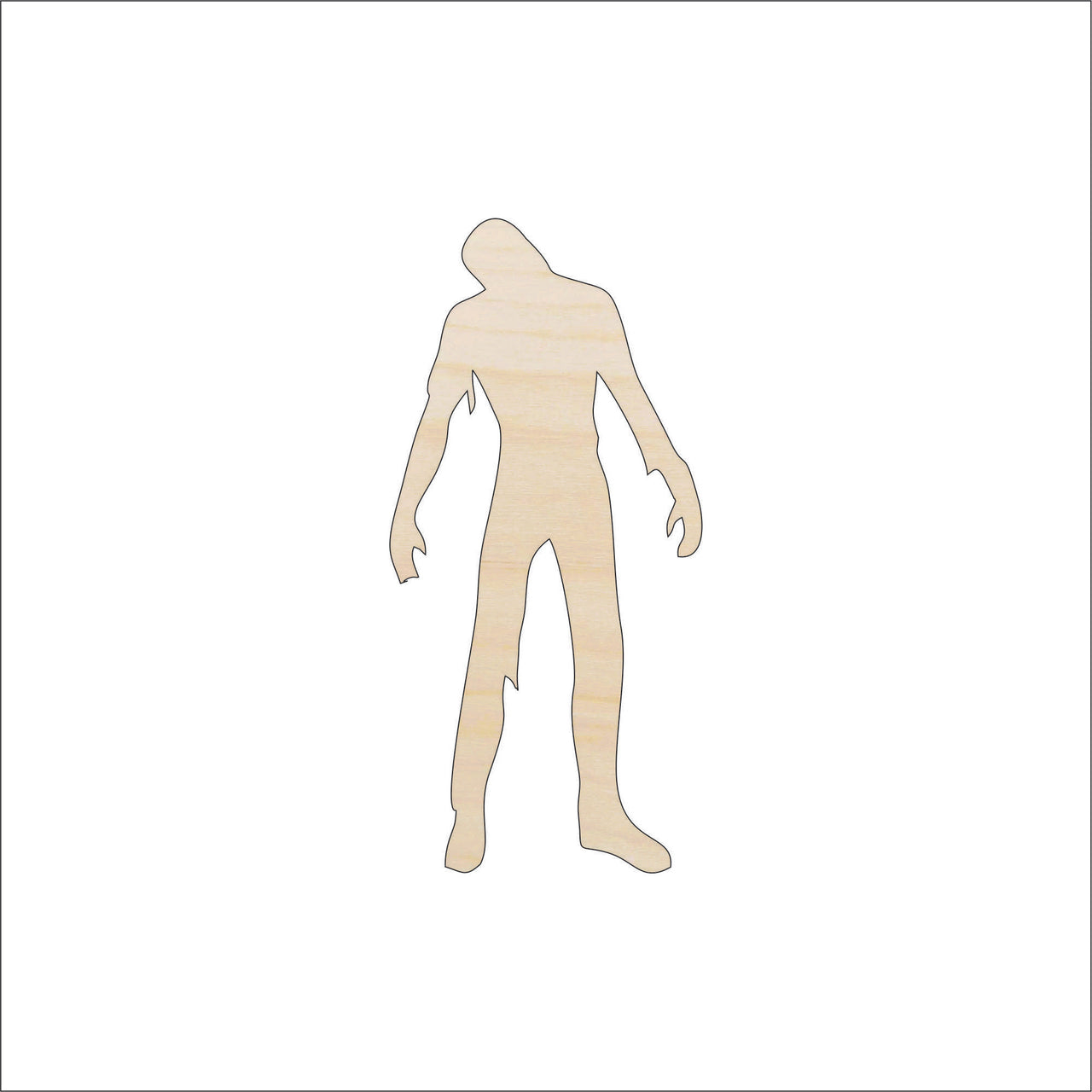 Zombie Wood Craft Shape - Laser Cut Baltic Birch Unfinished DIY Wood Art Supplies MYTH70 - The Wood Shape Store