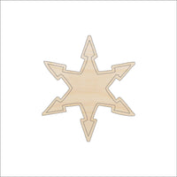 Snowflake Wood Craft Shape - Laser Cut Baltic Birch Unfinished DIY Wood Art Supplies SNW36 - The Wood Shape Store