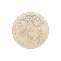 Spider Design Wood Craft Shape - Laser Cut Baltic Birch Unfinished DIY Wood Art Supplies BUG107 - The Wood Shape Store
