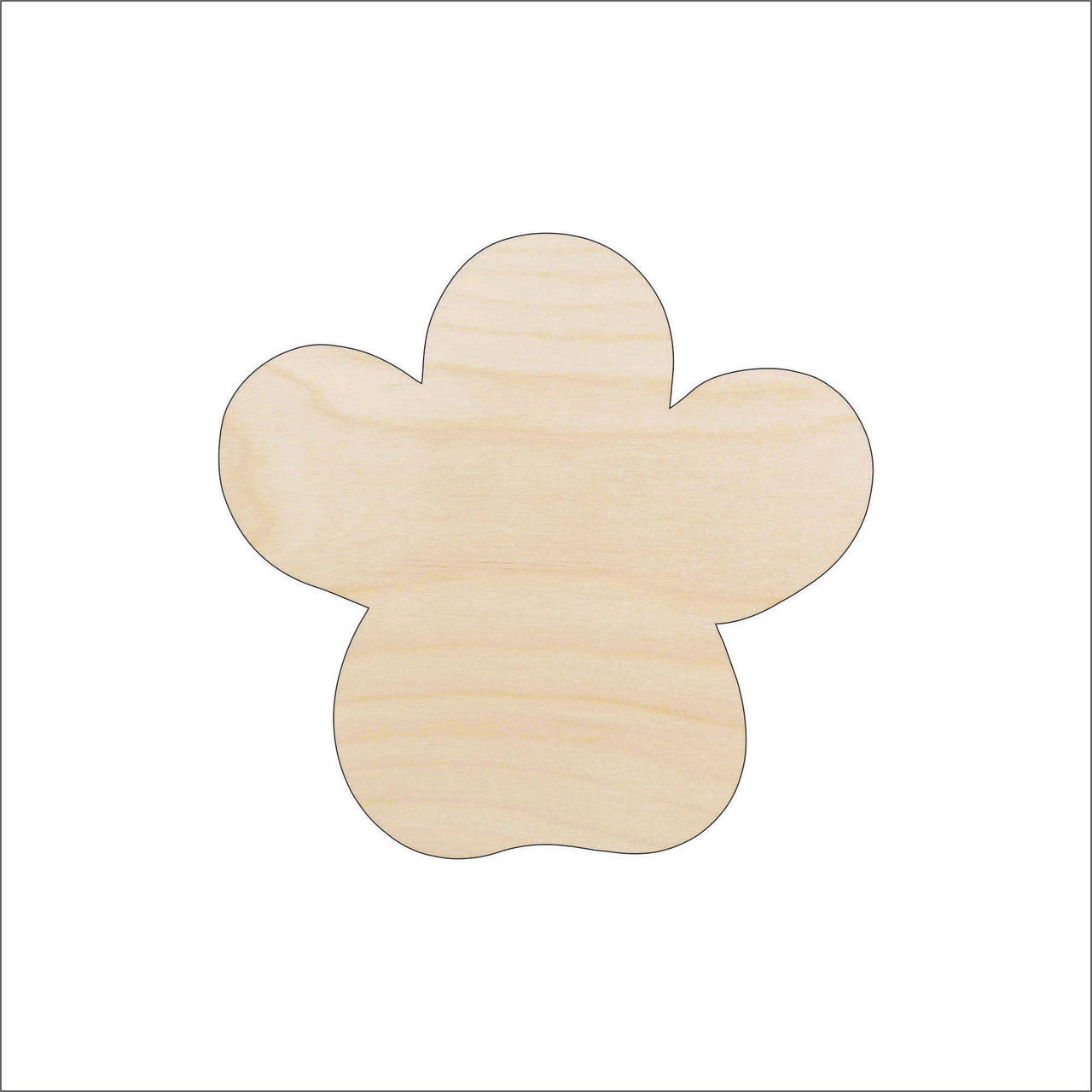 Dog Paw Wood Craft Shape – Laser Cut Baltic Birch Unfinished DIY Wood Art Supplies ANML131 - The Wood Shape Store
