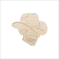 Cowboy Skull Wood Craft Shape - Laser Cut Baltic Birch Unfinished DIY Wood Art Supplies SKL31 - The Wood Shape Store