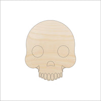 Skull Wood Craft Shape - Laser Cut Baltic Birch Unfinished DIY Wood Art Supplies SKL10 - The Wood Shape Store