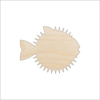 Pufferfish Wood Craft Shape - Laser Cut Baltic Birch Unfinished DIY Wood Art Supplies SEA56 - The Wood Shape Store