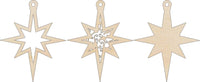 Star 3 3D Laser Cut Ornament – Baltic Birch Wood Craft Supplies | DIY Wood Ornament Kit RE1 - The Wood Shape Store
