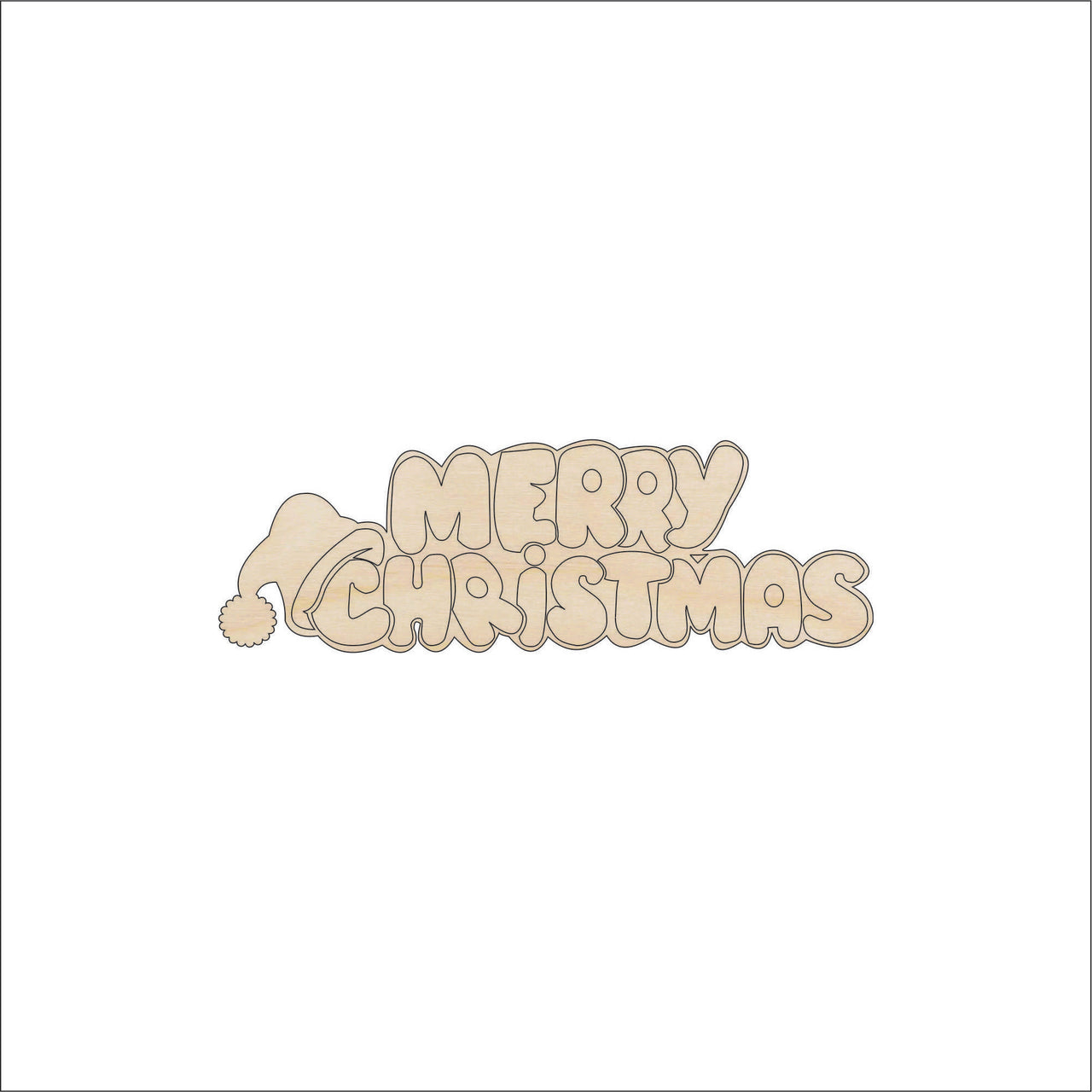 Christmas Wood Craft Shape – Laser Cut Baltic Birch Unfinished DIY Wood Art Supplies XMS57 - The Wood Shape Store