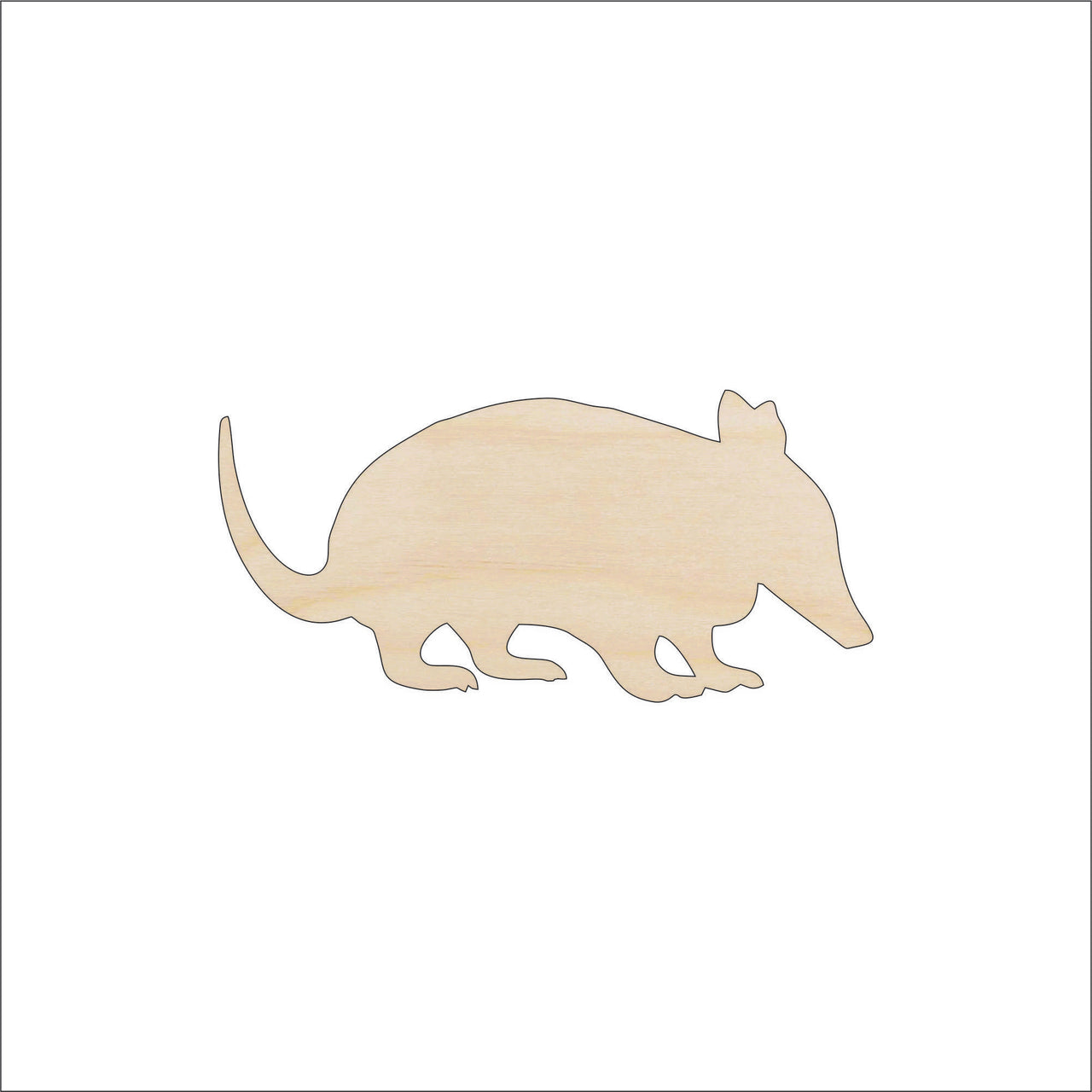 Armadillo Wood Craft Shape – Laser Cut Baltic Birch Unfinished DIY Wood Art Supplies ANML118 - The Wood Shape Store