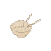 Rice Bowl Wood Craft Shape - Laser Cut Baltic Birch Unfinished DIY Wood Art Supplies FOD16 - The Wood Shape Store