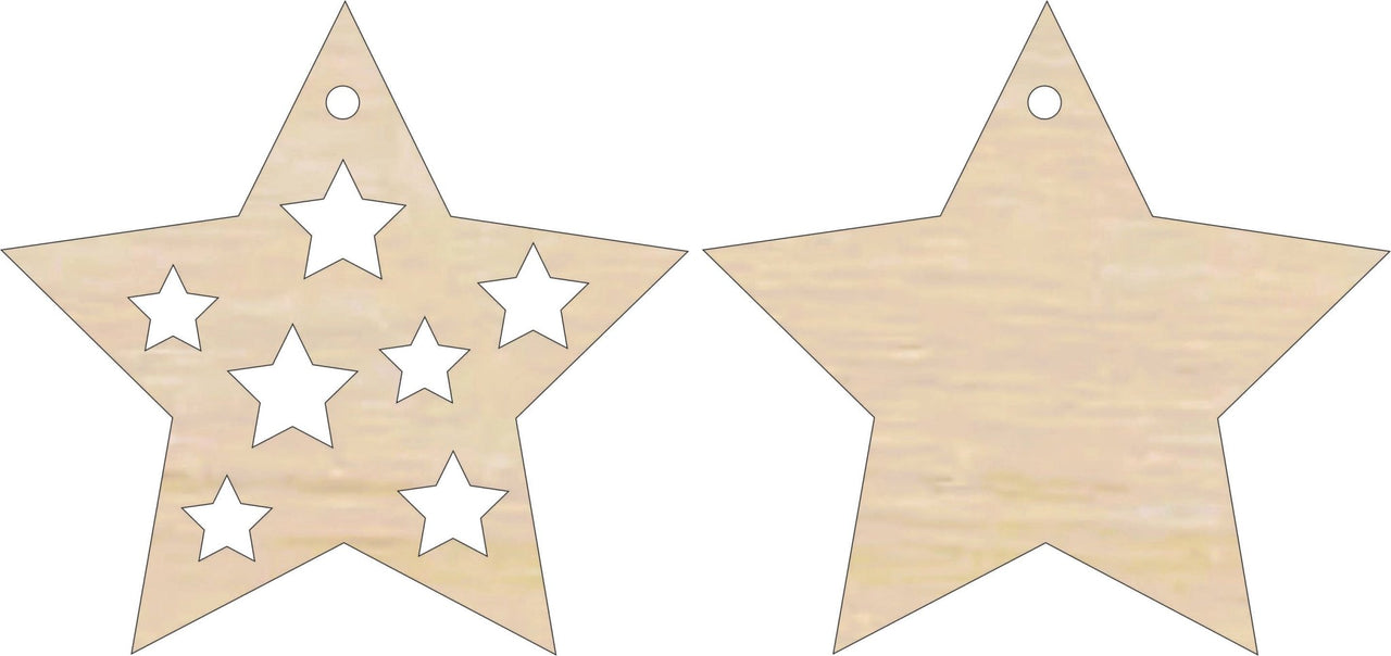America 3D Laser Cut Ornament – Baltic Birch Wood Craft Supplies | DIY Wood Ornament Kit US3 - The Wood Shape Store