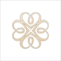 Flower Wood Craft Shape - Laser Cut Baltic Birch Unfinished DIY Wood Art Supplies FLR61 - The Wood Shape Store