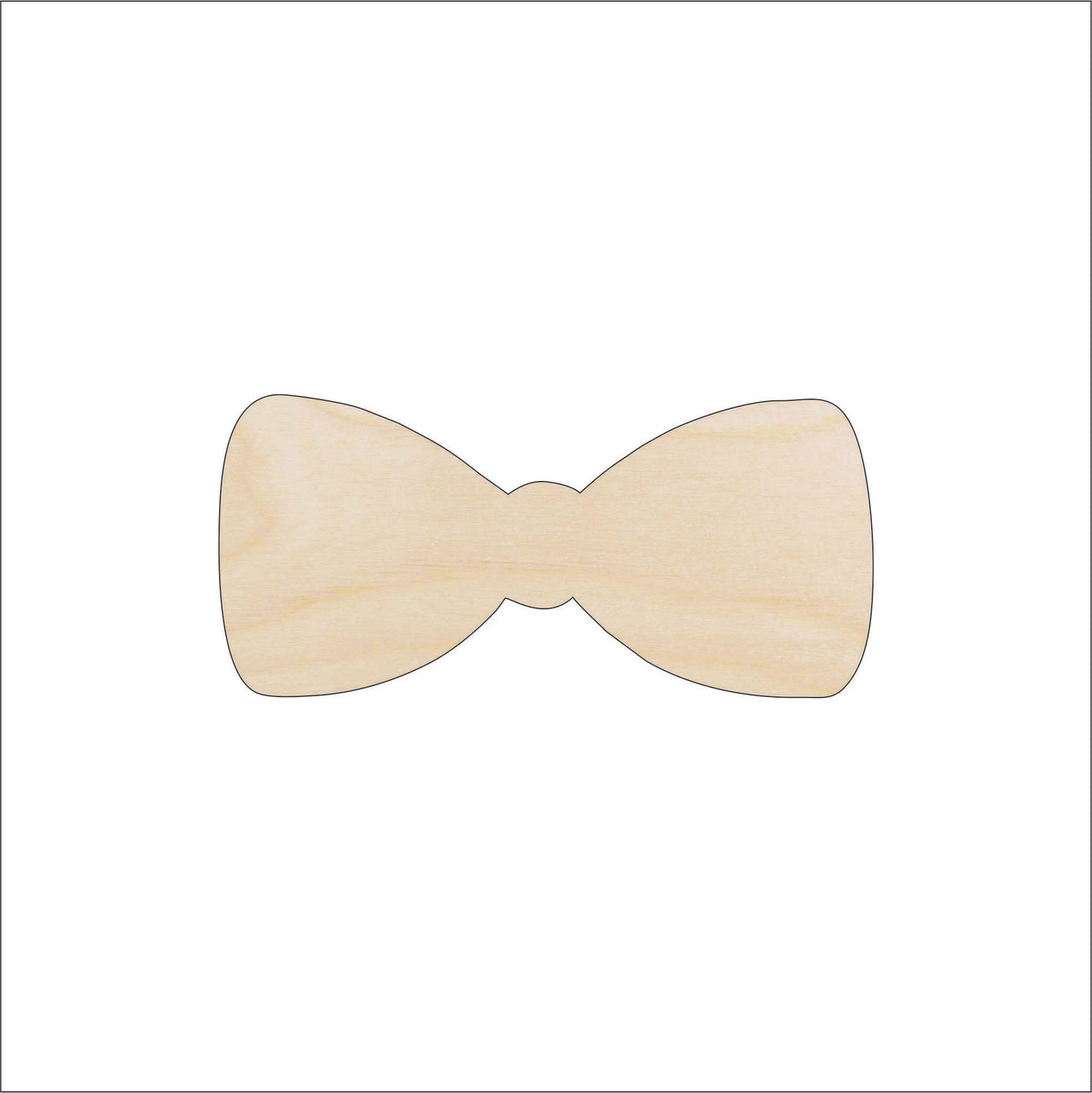 Bow Wood Craft Shape - Laser Cut Baltic Birch Unfinished DIY Wood Art Supplies CLT5 - The Wood Shape Store