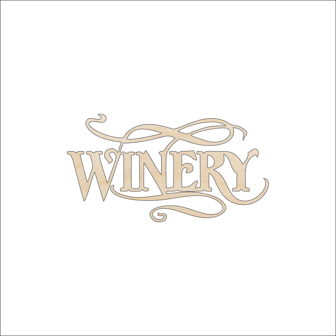 Winery Wood Craft Shape - Laser Cut Baltic Birch Unfinished DIY Wood Art Supplies FOD170 - The Wood Shape Store