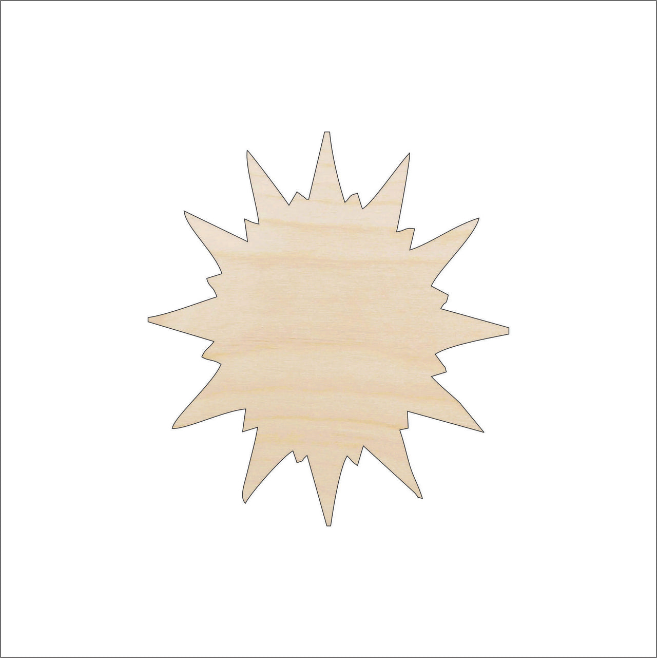 Flower Wood Craft Shape - Laser Cut Baltic Birch Unfinished DIY Wood Art Supplies FLR53 - The Wood Shape Store