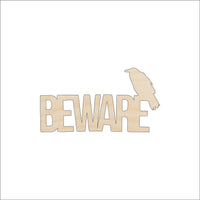 Beware Wood Craft Shape – Laser Cut Baltic Birch Unfinished DIY Art Supplies FAL159 - The Wood Shape Store
