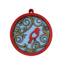 Bird 3D Laser Cut Ornament – Baltic Birch Wood Craft Supplies | DIY Wood Ornament Kit BR4 - The Wood Shape Store