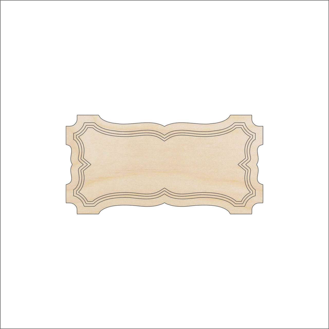 Banner - Wood Craft Shape - Laser Cut Baltic Birch Unfinished DIY Wood Art Supplies BNR47 - The Wood Shape Store