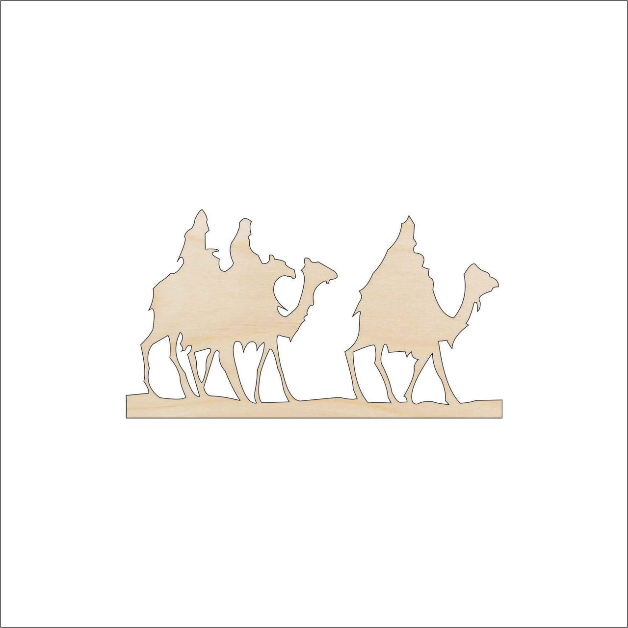 Wise Men Wood Craft Shape - Laser Cut Baltic Birch Unfinished DIY Wood Art Supplies XMS144 - The Wood Shape Store