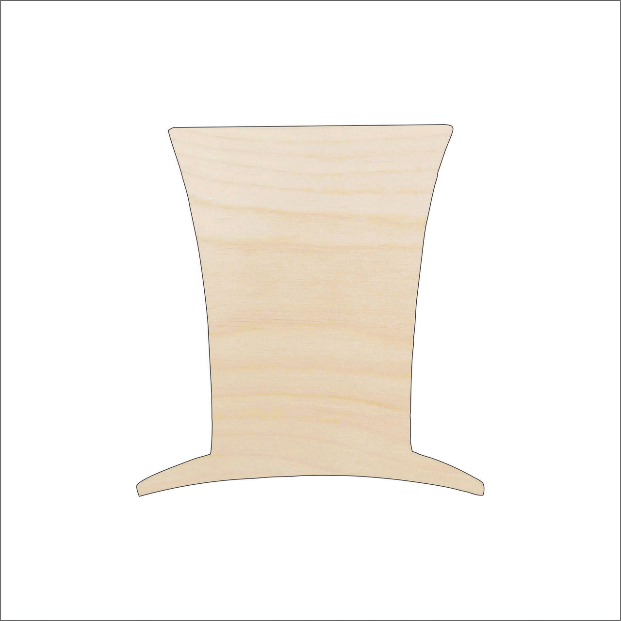 Top Hat Wood Craft Shape - Laser Cut Baltic Birch Unfinished DIY Wood Art Supplies CLT2 - The Wood Shape Store