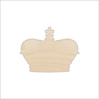 Crown Wood Craft Shape - Laser Cut Baltic Birch Unfinished DIY Wood Art Supplies CLT104 - The Wood Shape Store