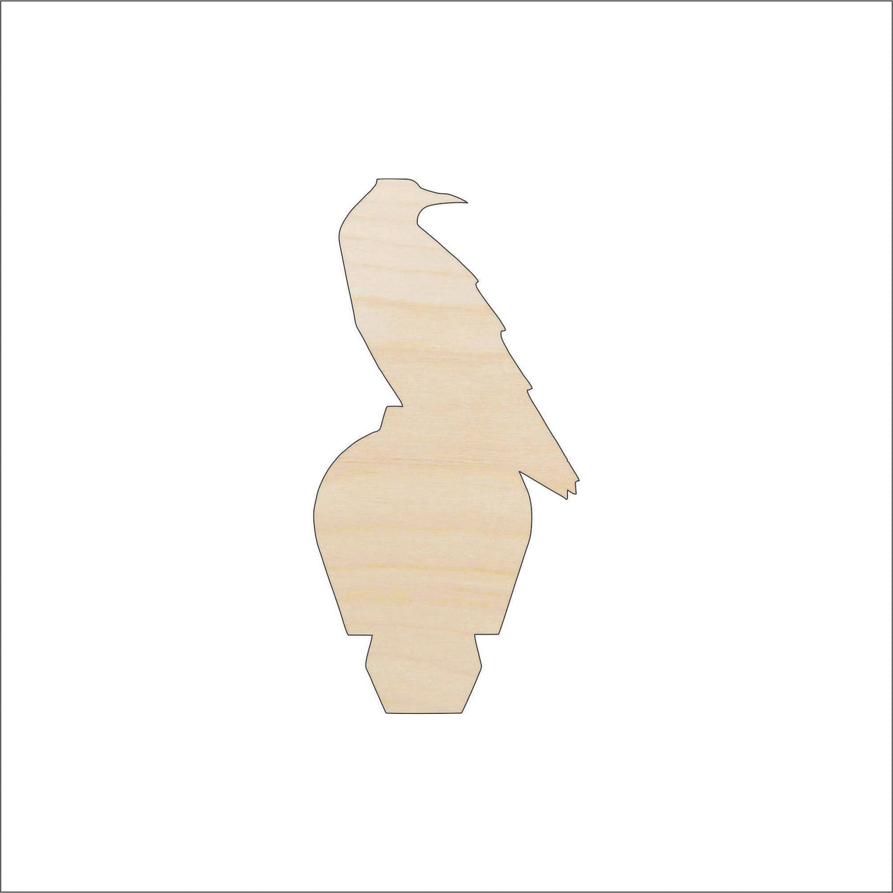 Raven & Skull Wood Craft Shape - Laser Cut Baltic Birch Unfinished DIY Wood Art Supplies FAL112 - The Wood Shape Store