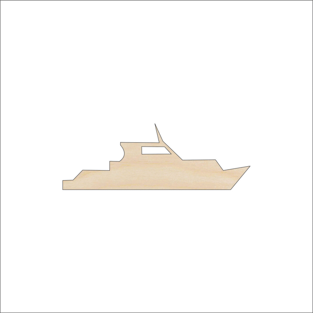 Boat Wood Craft Shape - Laser Cut Baltic Birch Unfinished DIY Wood Art Supplies BOT10 - The Wood Shape Store