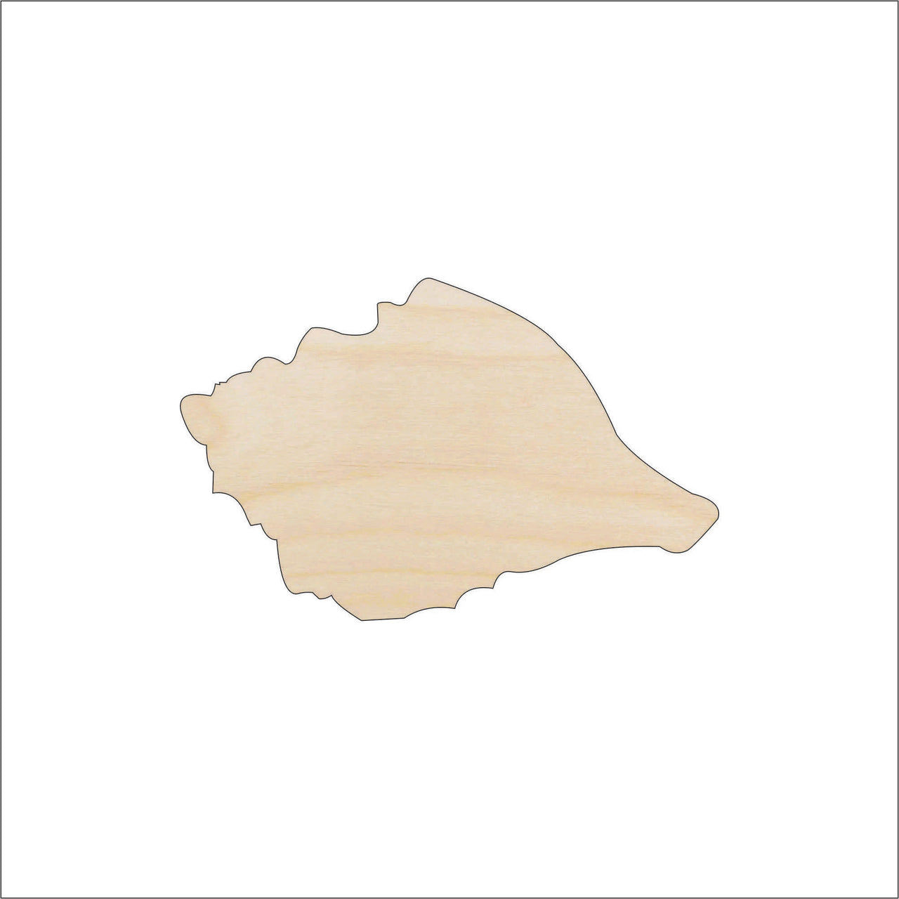 Shell Wood Craft Shape - Laser Cut Baltic Birch Unfinished DIY Wood Art Supplies SEA112 - The Wood Shape Store
