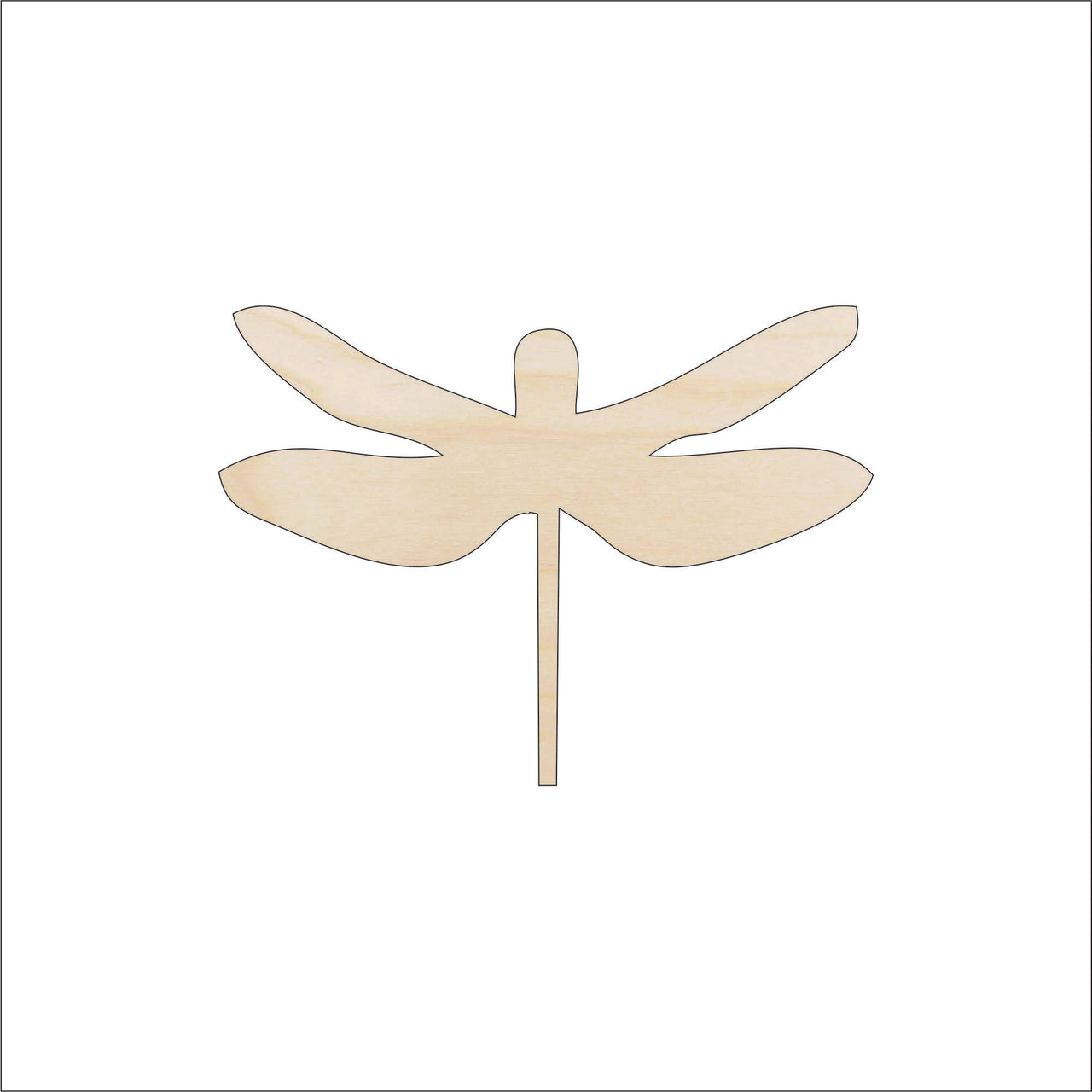 Dragonfly Wood Craft Shape - Laser Cut Baltic Birch Unfinished DIY Wood Art Supplies BUG75 - The Wood Shape Store