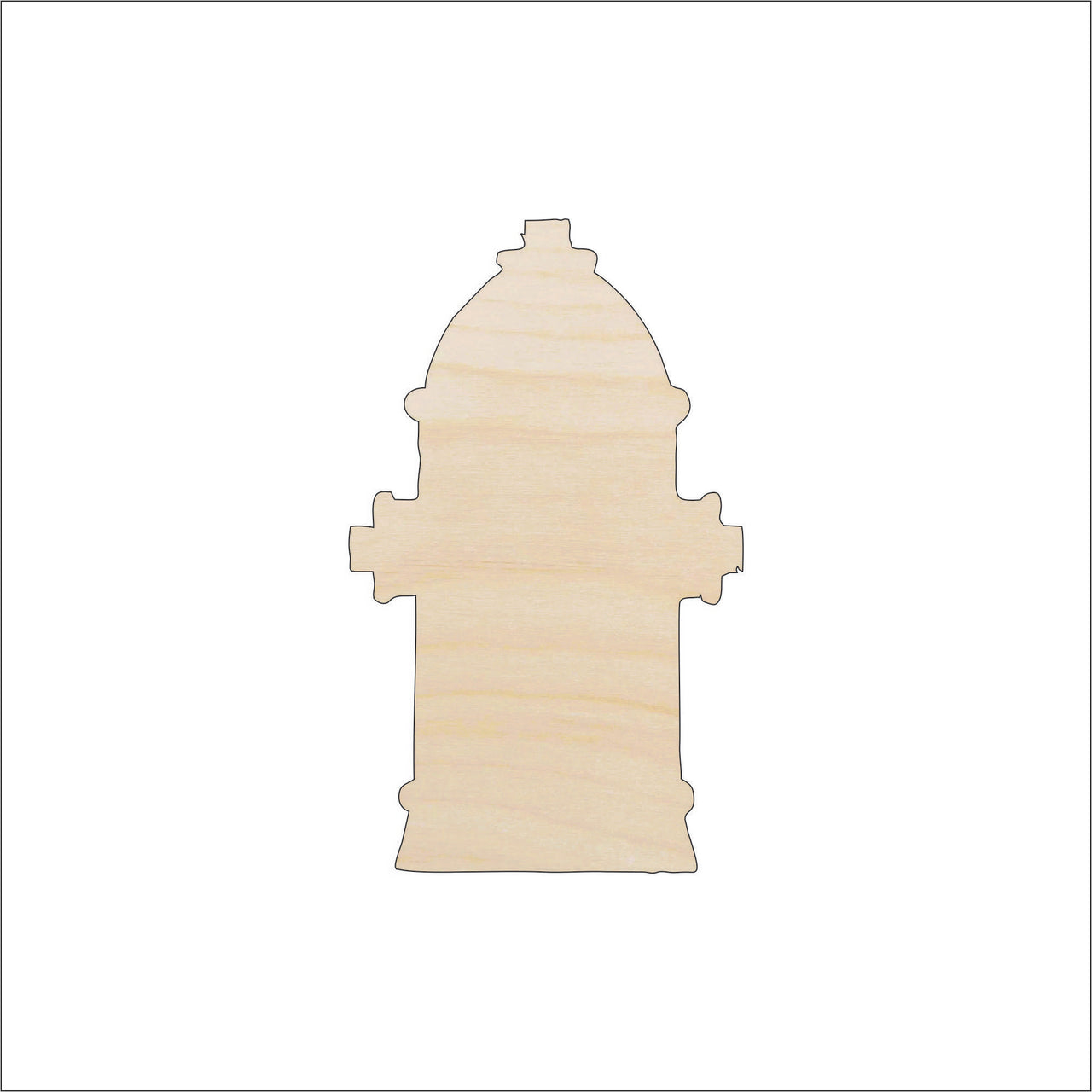 Fire Hydrant Wood Craft Shape - Laser Cut Baltic Birch Unfinished DIY Wood Art Supplies BLD12 - The Wood Shape Store