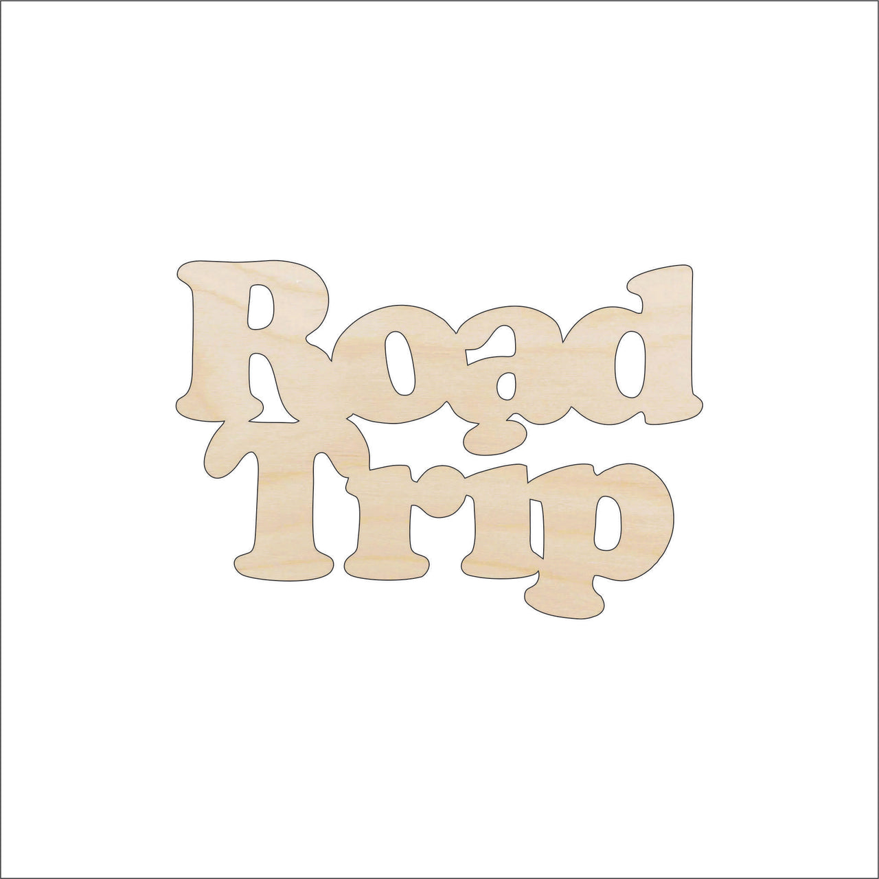 Road Trip Wood Craft Shape - Laser Cut Baltic Birch Unfinished DIY Wood Art Supplies TRP9 - The Wood Shape Store