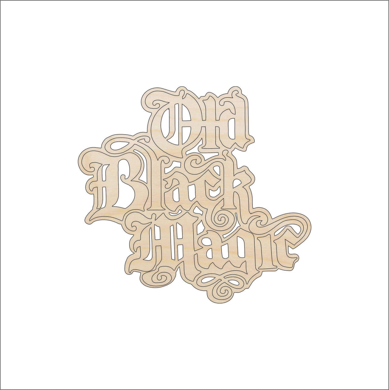Old Black Magic Wood Craft Shape – Laser Cut Baltic Birch Unfinished DIY Art Supplies FAL45 - The Wood Shape Store