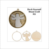 Angel 3D Laser Cut Ornament – Baltic Birch Wood Craft Supplies | DIY Wood Ornament Kit RE14 - The Wood Shape Store