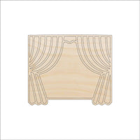 Curtain Wood Craft Shape - Laser Cut Baltic Birch Unfinished DIY Wood Art Supplies MVE65 - The Wood Shape Store