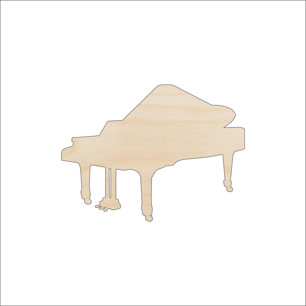 Piano Wood Craft Shape - Laser Cut Baltic Birch Unfinished DIY Wood Art Supplies MSC39 - The Wood Shape Store