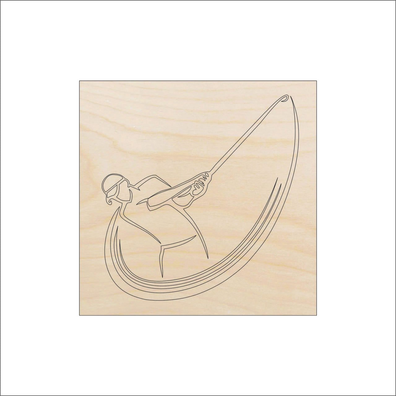 Golf Wood Craft Shape - Laser Cut Baltic Birch Unfinished DIY Wood Art Supplies SPT102 - The Wood Shape Store