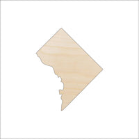 Washington DC Wood Craft Shape - Laser Cut Baltic Birch Unfinished DIY Wood Art Supplies USA39 - The Wood Shape Store