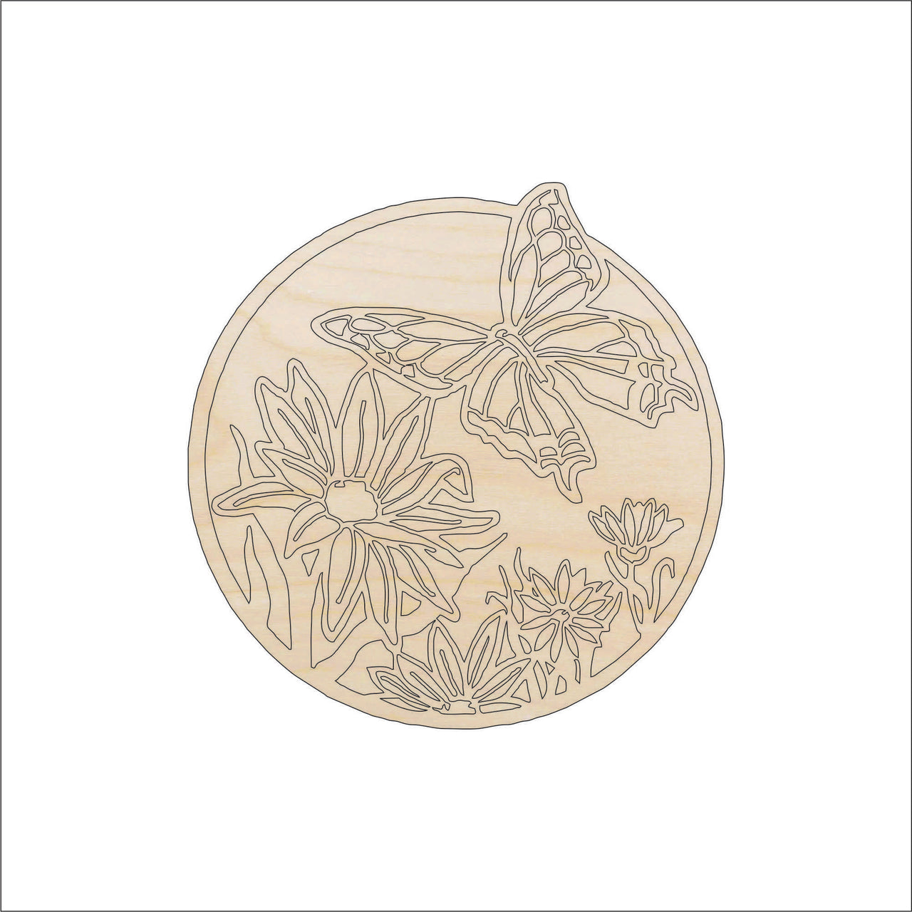 Butterfly Wood Craft Shape - Laser Cut Baltic Birch Unfinished DIY Wood Art Supplies BUG19 - The Wood Shape Store