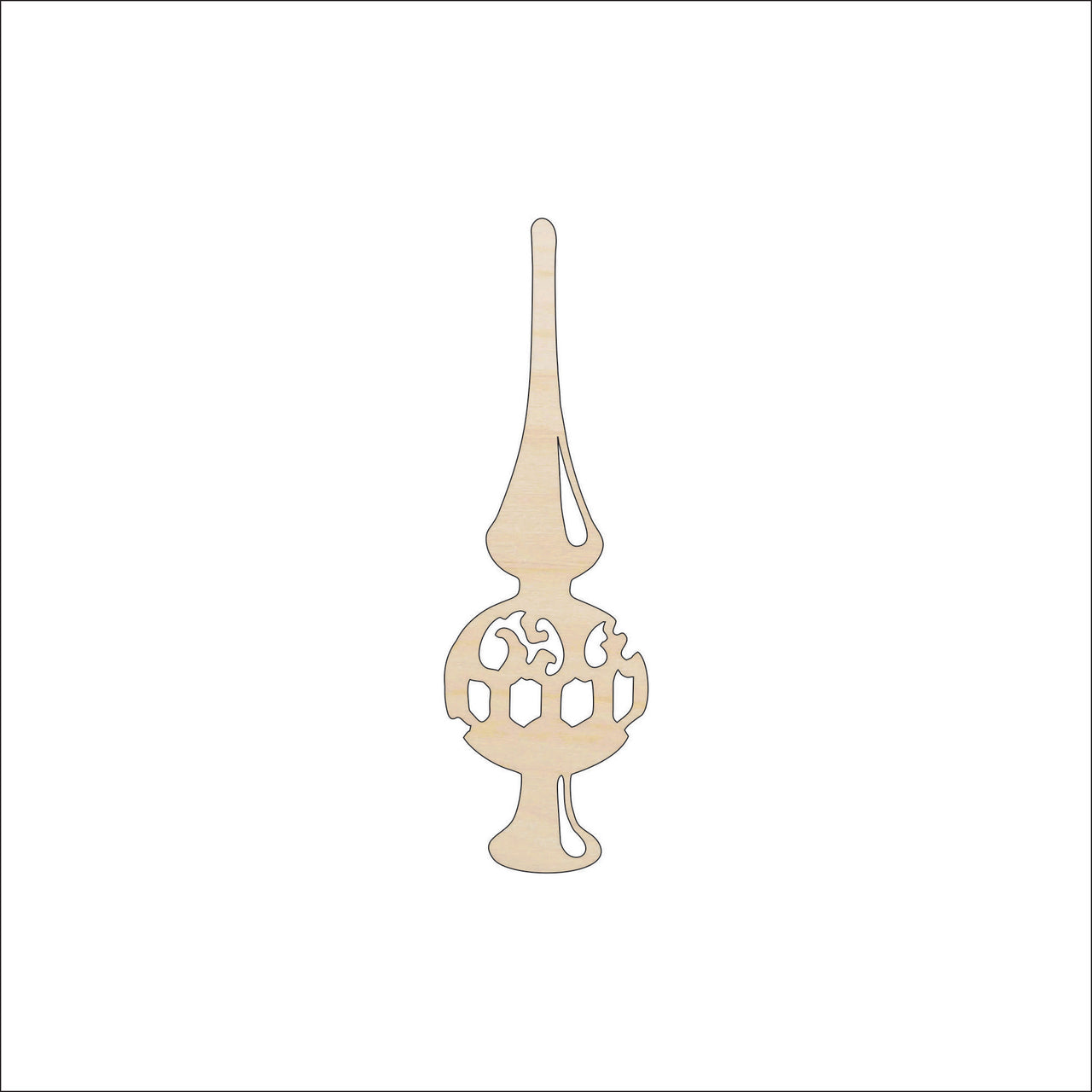 Tree Top - Wood Craft Shape – Laser Cut Baltic Birch Unfinished DIY Art Supplies XMS31 - The Wood Shape Store