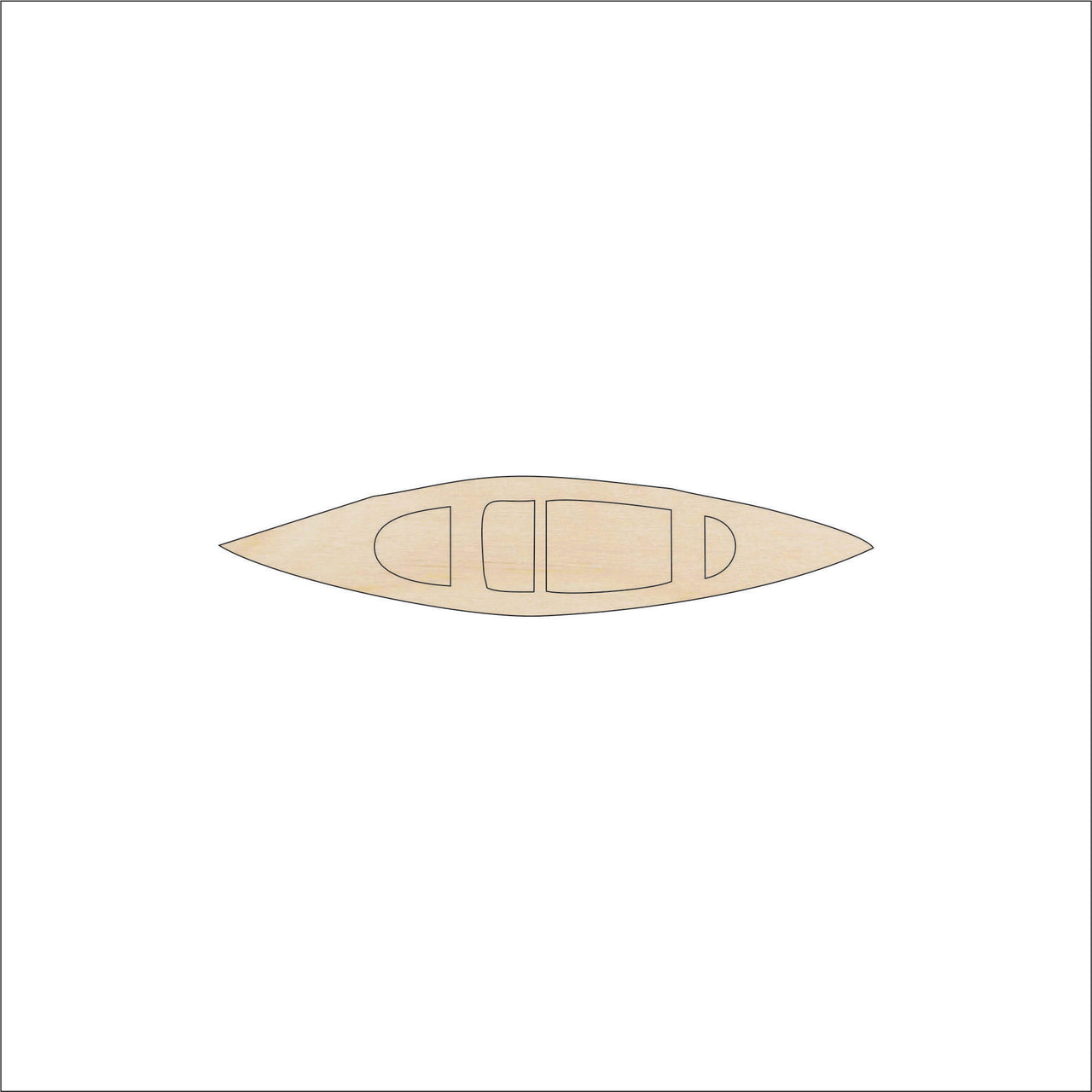 Canoe Wood Craft Shape - Laser Cut Baltic Birch Unfinished DIY Wood Art Supplies BOT40 - The Wood Shape Store