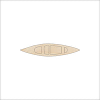 Canoe Wood Craft Shape - Laser Cut Baltic Birch Unfinished DIY Wood Art Supplies BOT40 - The Wood Shape Store