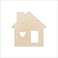 House Wood Craft Shape – Laser Cut Baltic Birch Unfinished DIY Wood Art Supplies BLD89 - The Wood Shape Store
