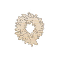 Wreath Wood Craft Shape - Laser Cut Baltic Birch Unfinished DIY Wood Art Supplies XMS40 - The Wood Shape Store